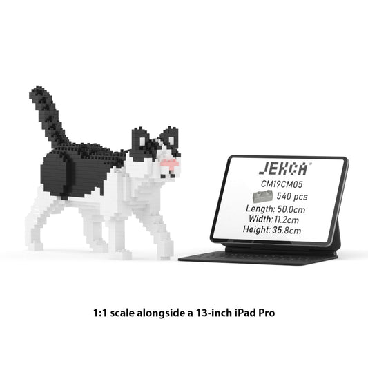 Schwarz-weiße Katze Mini 01