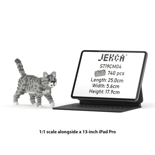 Grau getigerte Katze Mini 01