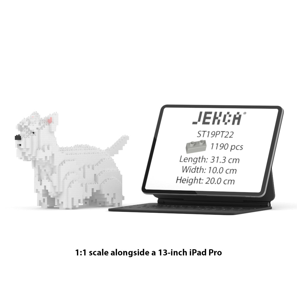 JEKCA EU - West Highland White Terrier 01S | Plastic Building