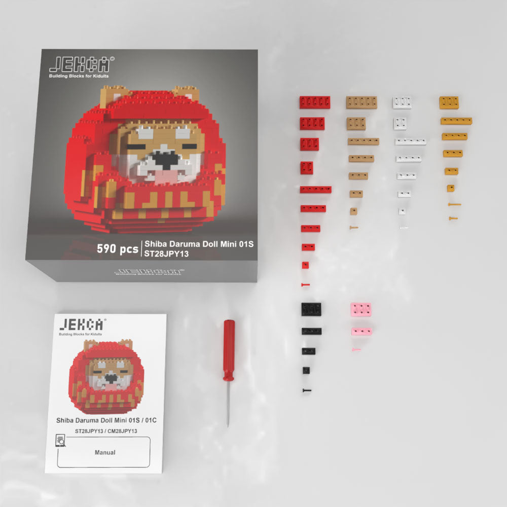 Mini Shiba Daruma Puppe 01
